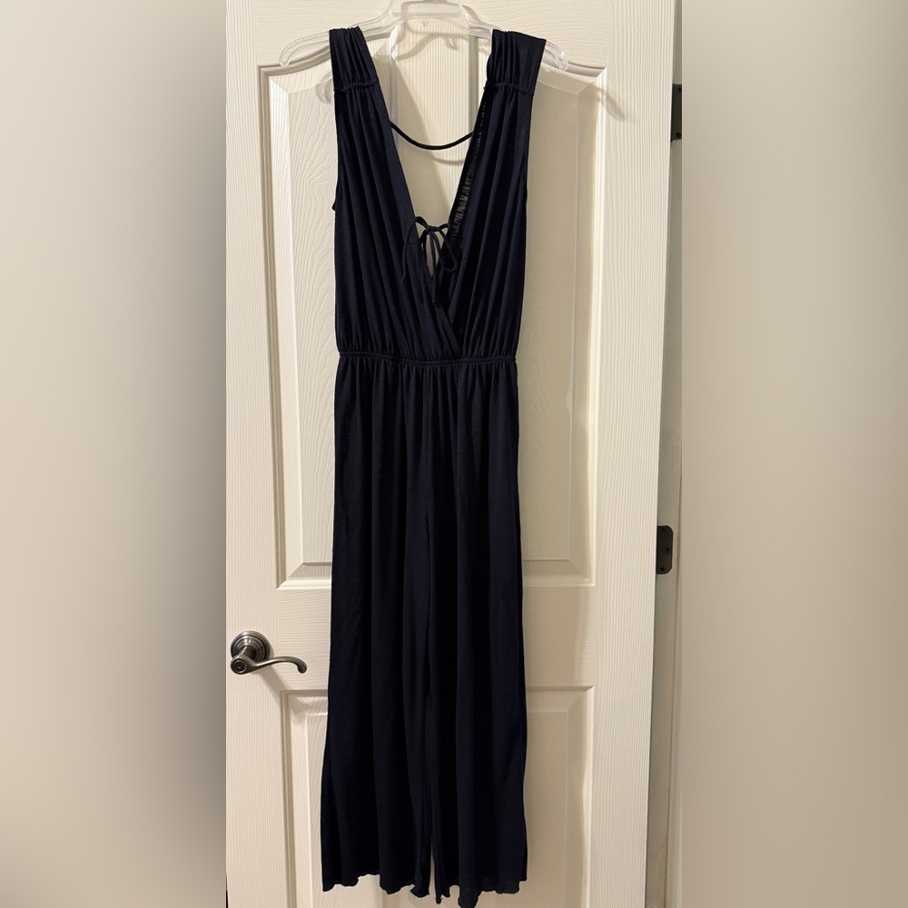 Black Sleeveless Wide Leg Jumpsuit